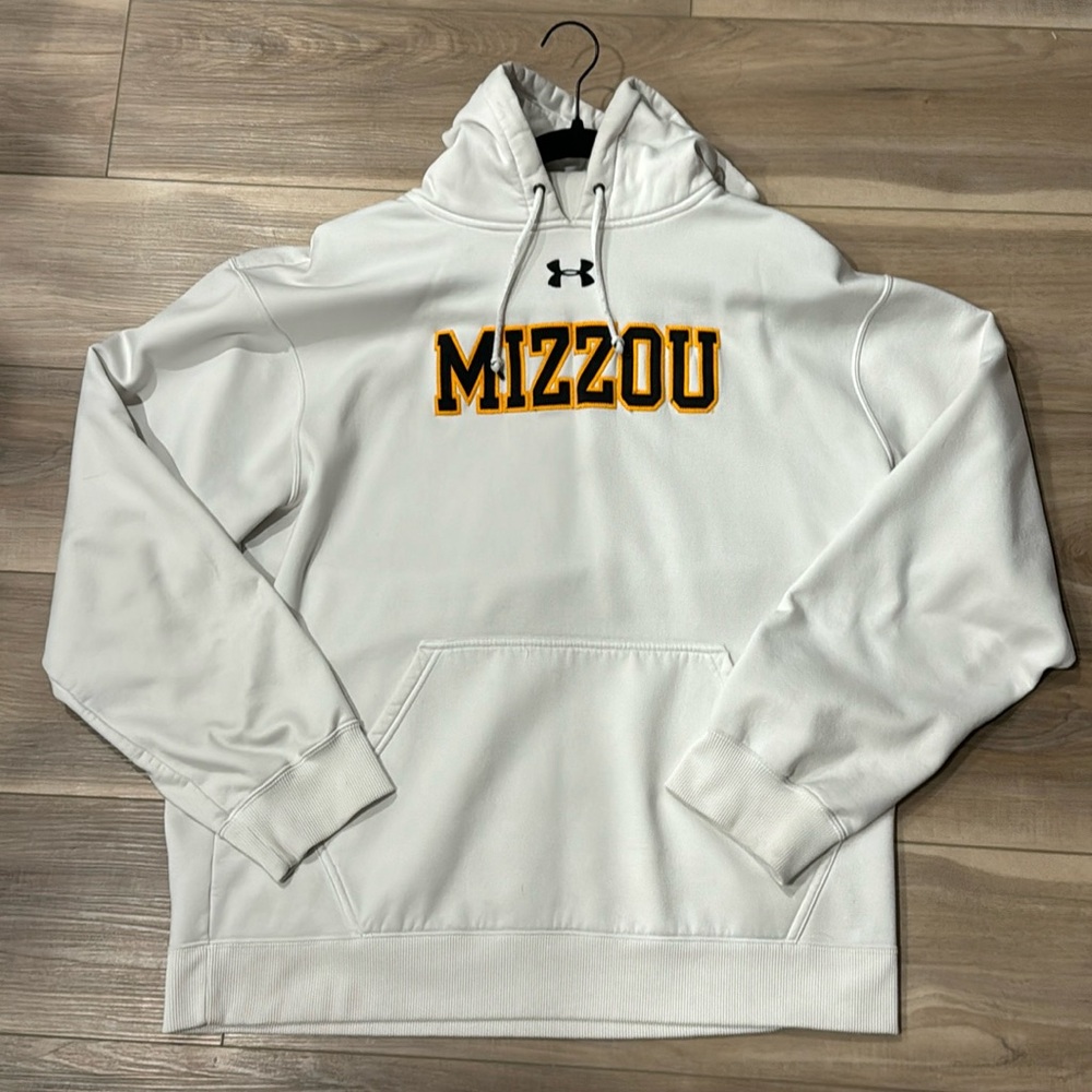 Men’s Under Armour Mizzou Hoodie in White - L